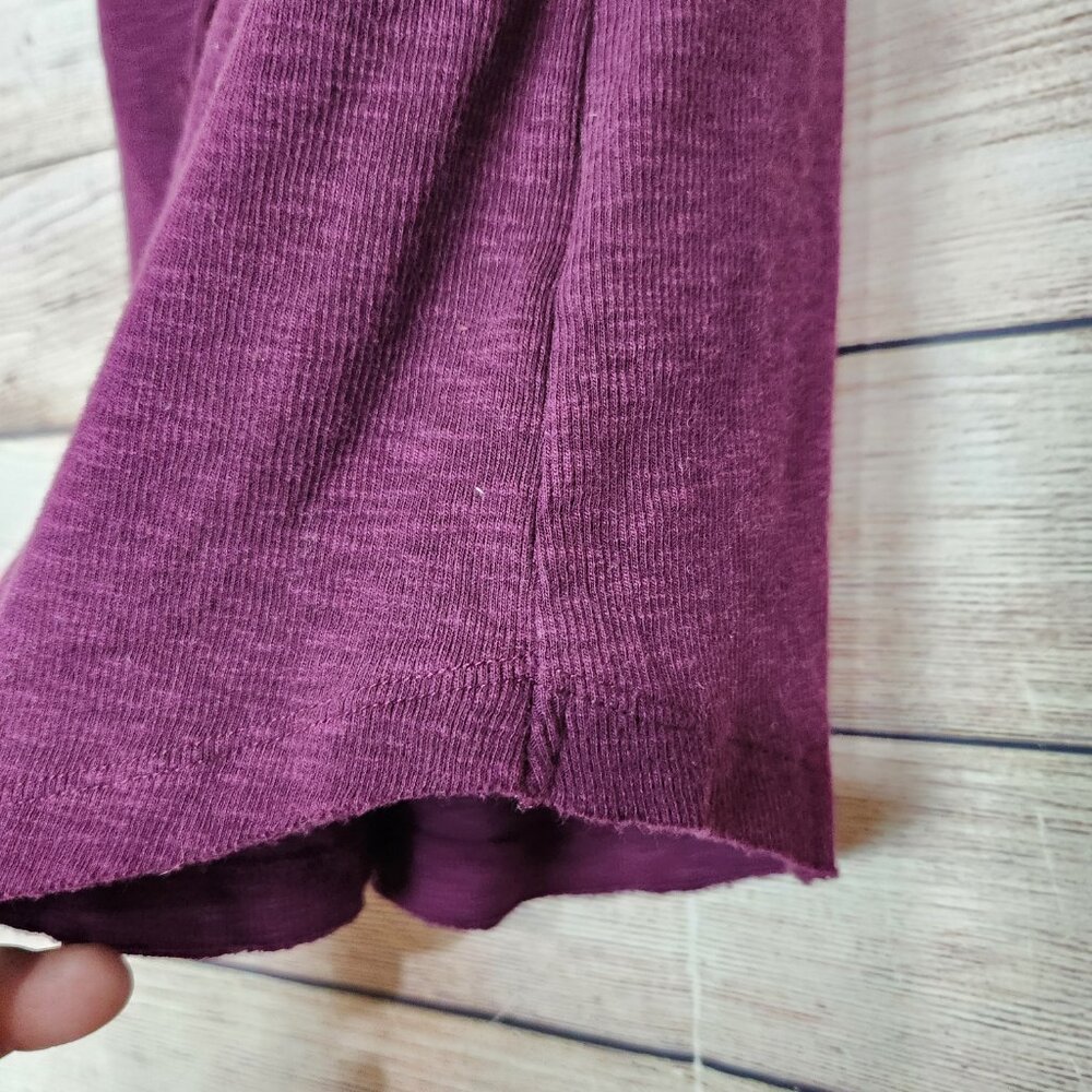Free People Emmy Lou Ribbed Tank Top Lace Up Tie Front Purple Wine Size S/P - Picture 6 of 15